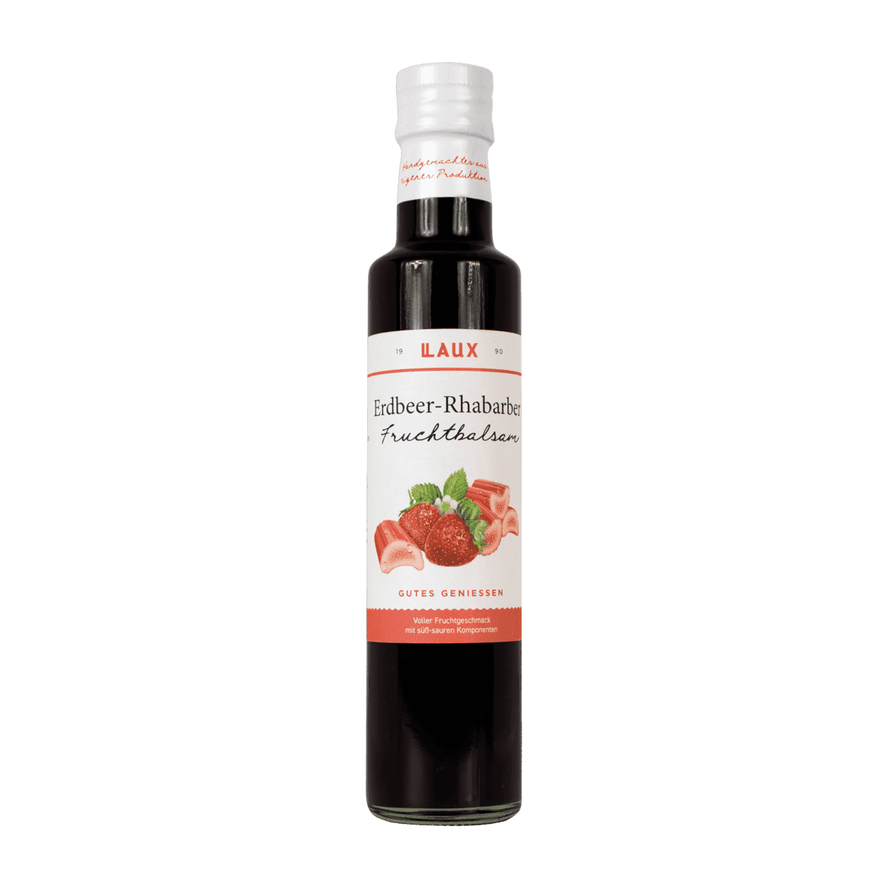 LAUX Erdbeer Rhabarber Fruchtbalsam in Flasche