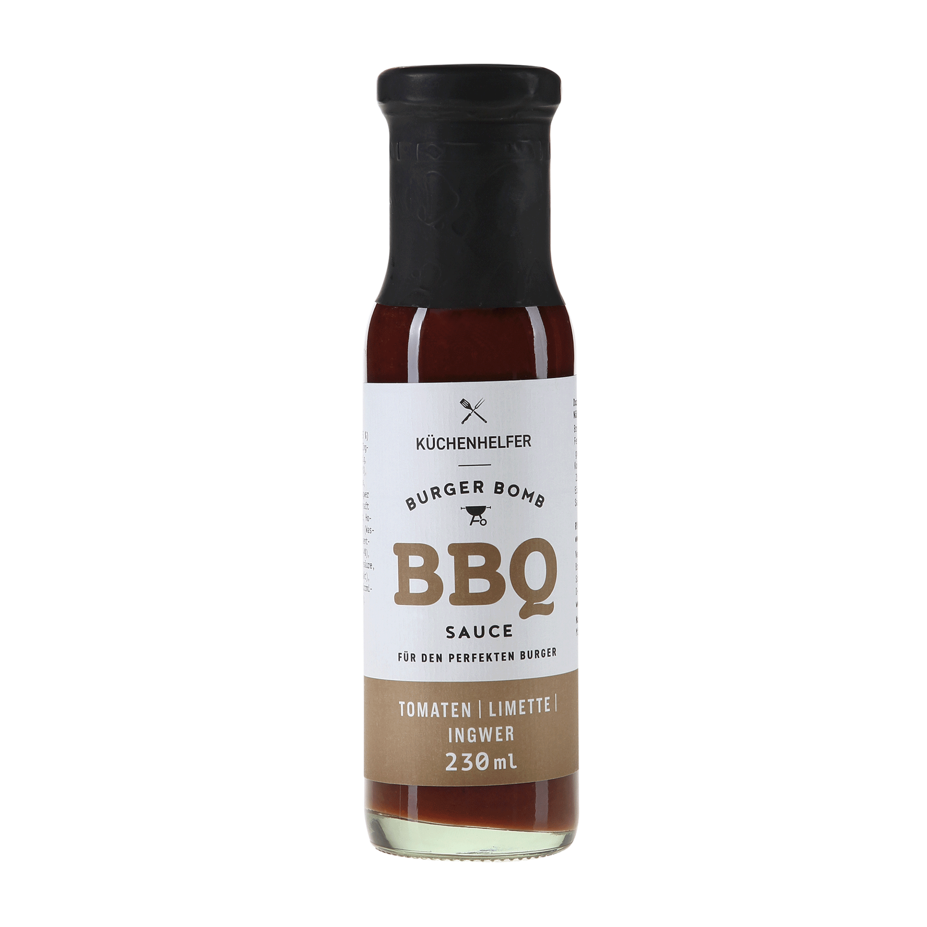 Küchenhelfer BBQ Sauce Limette Ingwer in Flasche