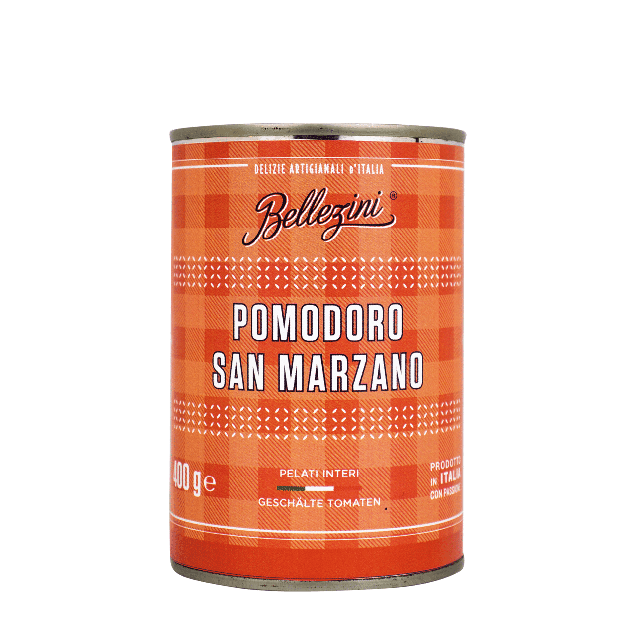 Bellezini Ganze San Marzano Tomaten in hochwertiger Konservendose