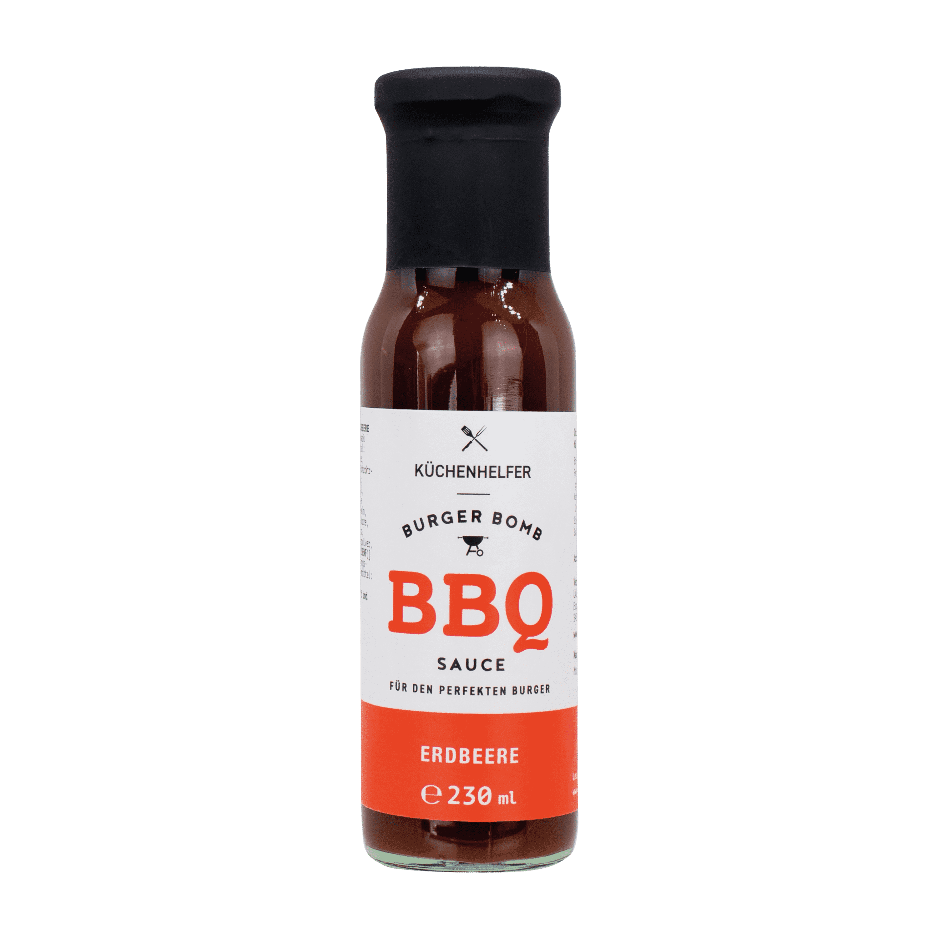 Küchenhelfer Burger Bomb BBQ Sauce Erbeer in Flasche