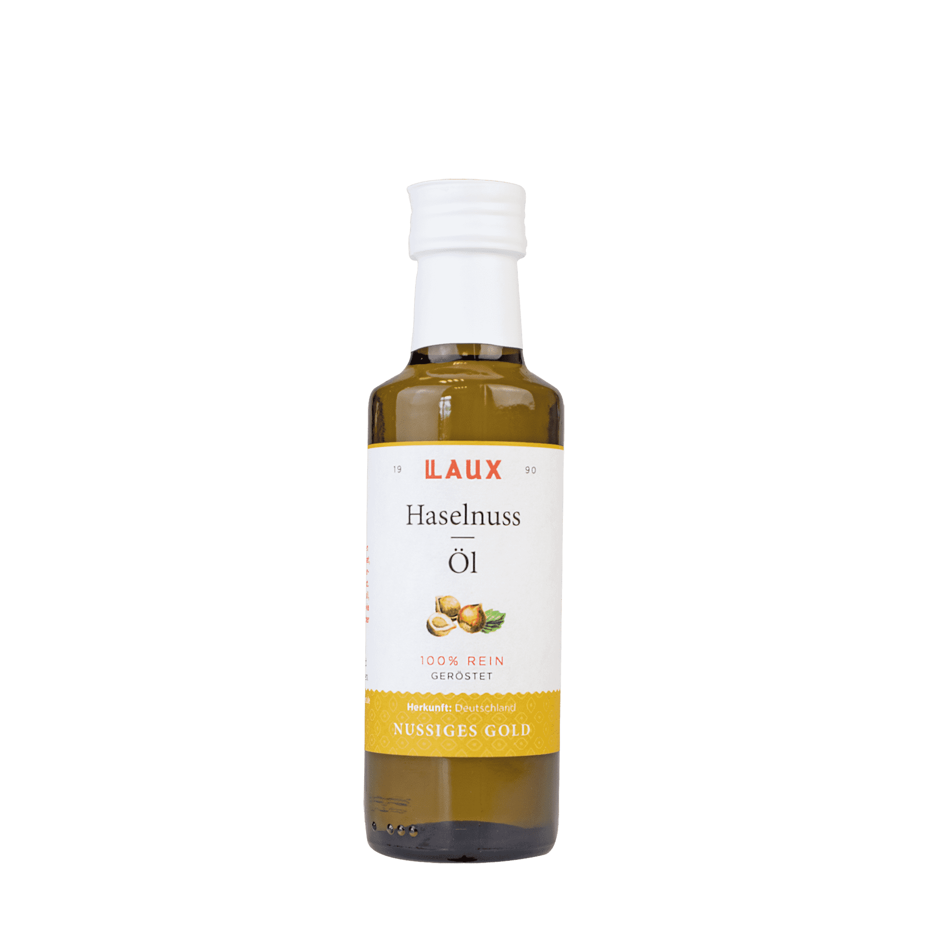 LAUX geröstetes Haselnussöl in 100 ml Flasche