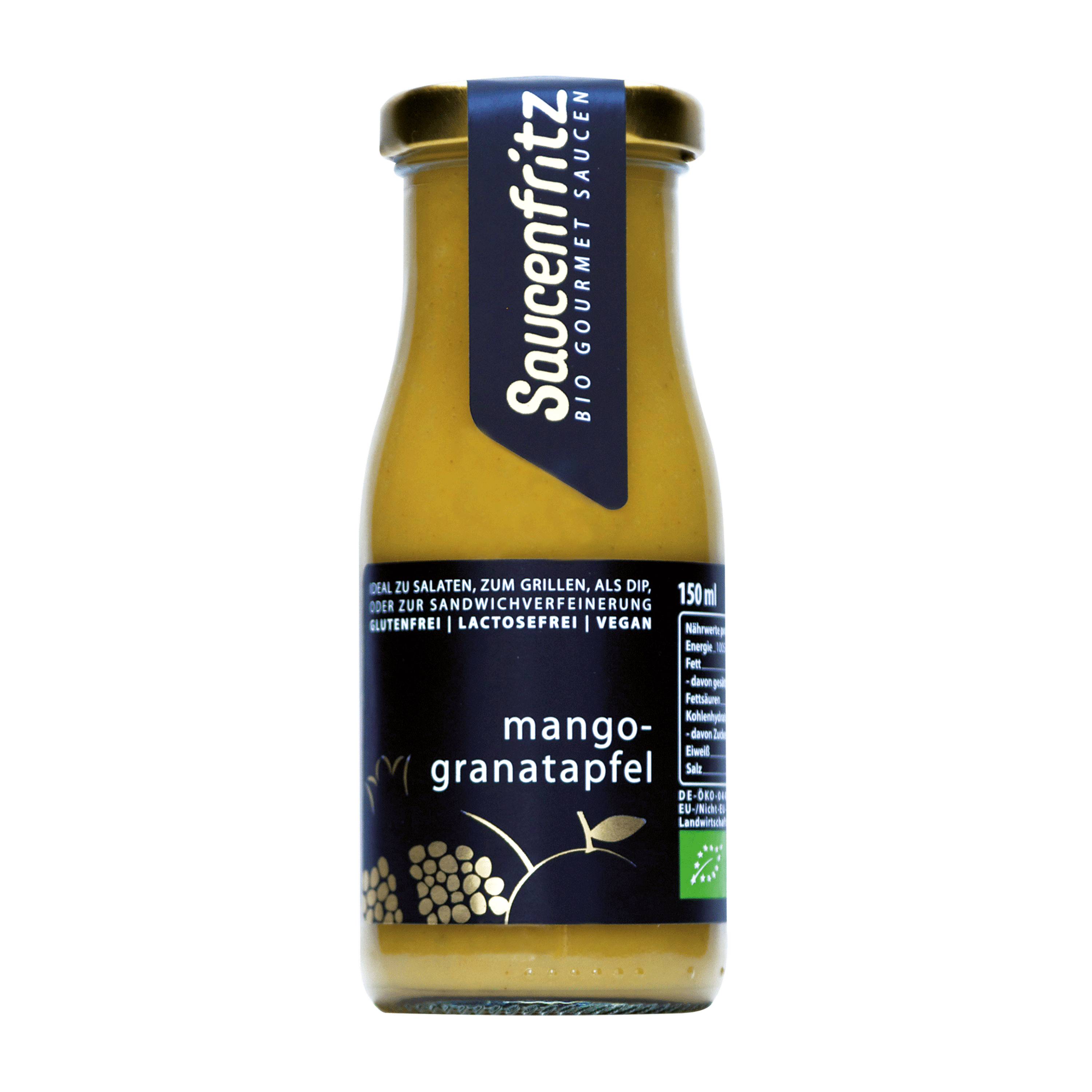 Saucenfritz Bio Mango Granatapfel Sauce in Flasche